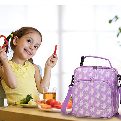 Lilac Unicorn Design Lunchbox Bag For Girls | Kids 