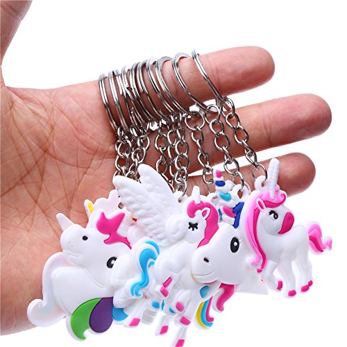 Colourful Unicorn Key Rings For Parties 
