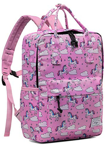 Unicorn Backpack for Girls, Children Lightweight with Chest Strap in Unicorn Pink