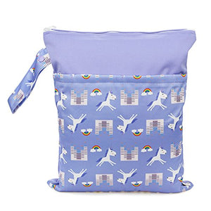 Lilac Reusable Unicorn Nappy Sack Bag