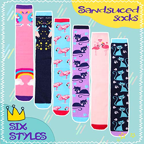 Unicorn Design Knee High Socks For Girls