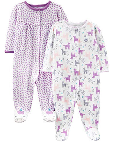 Purple Unicorn, 0-3 Months Baby Sleepsuits, Newborn Gift Idea