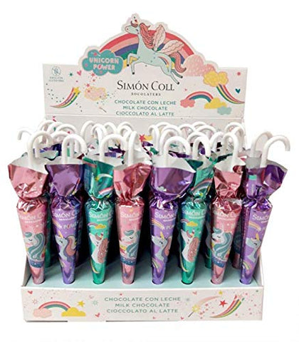 Unicorn Umbrellas 15g (Pack of 6) | Chocolate Umbrellas 