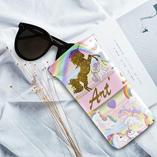 Glitter unicorn sunglass case