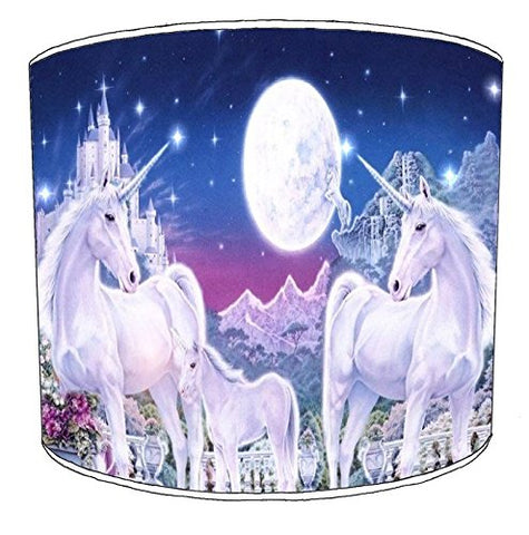 Unicorn & Horses Drum Lampshade | Ceiling Light |  12 Inch | Free Personalisation