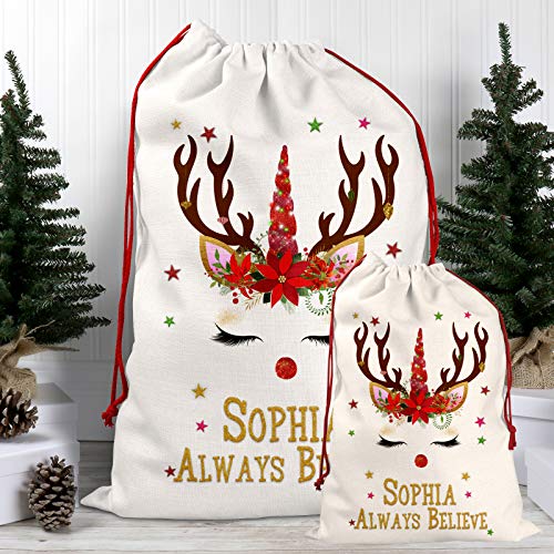 Personalised Christmas Sack | Add Any Name, Select A Design | Custom - View #5