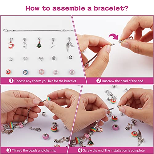 HYASIA Charm Bracelet Making Kit & Unicorn Gifts for Girls, Kids Toys Arts  Crafts for Girls