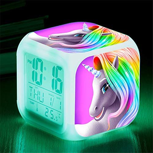 Multicoloured Unicorn Alarm Clock 