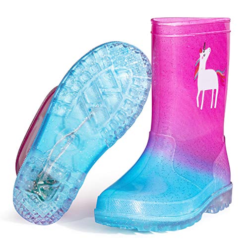 Light Wellington Boots Unicorn Design Kids 