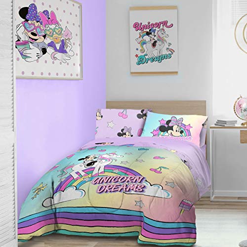 Disney Minnie Mouse Unicorn Design | Double Duvet Set | For Girls 