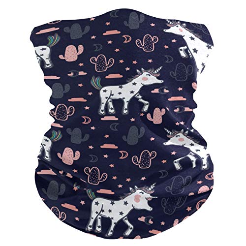 Unicorn Face Mask / Bandana Navy Blue