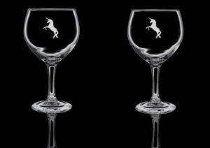 Unicorn Set of 2 Gin Glasses - Classy and Plush Gift Set