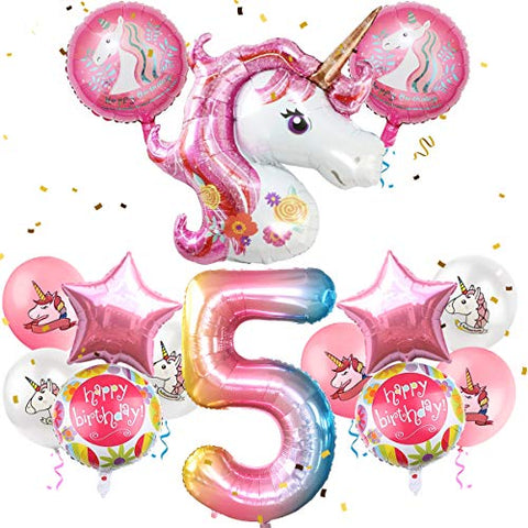 iZoeL 5th Unicorn Birthday Party Girls Decoration | Party Supplies 