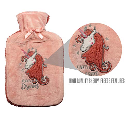 Unicorn Hot Water Bottle | Blush Pink