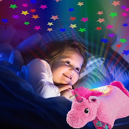 Pillow Pets-Colorful Unicorn Slumber Pack - Lavender Unicorn Pillow Pet & Pink Unicorn Sleeptime Lites