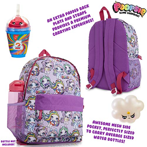 Poopsie Unicorn School Bags for Girls, Girls Backpack with Unicorn Rainbow Design, Travel Bag & School Bag for Kids, Official Poopsie Rucksack, Unicorn Gifts for Girls Teen