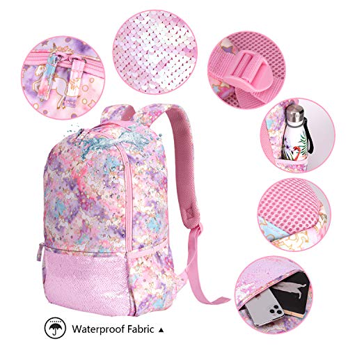 Pastel Coloured Unicorn Backpack For Girls 