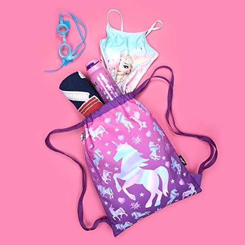 Cute Unicorn Drawstring Bag | Pink & Purple 