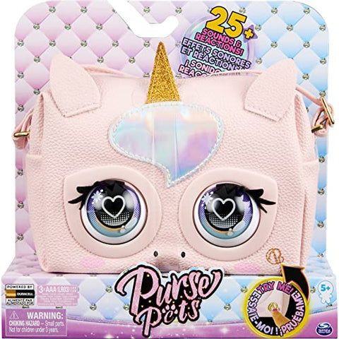 Purse Pets | Glamicorn Unicorn Interactive Purse Pet | With Over 25 Sounds | Kids Toys | Ages 5+