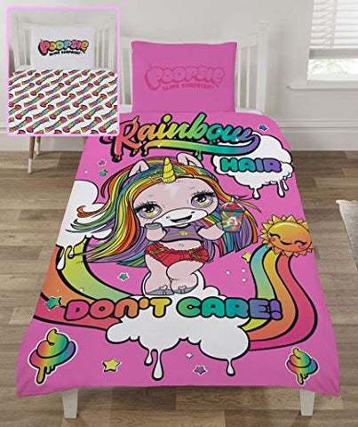Poopsie Unicorn Surprise Duvet Cover Set For Kids |  Single Bed