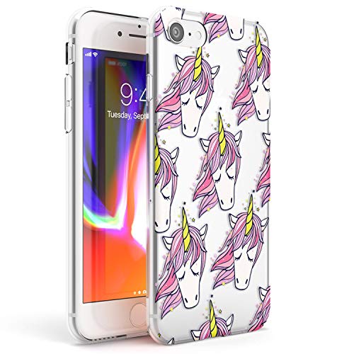 Cute Unicorn Phone Case for iPhone 7 / for iPhone 8 | Clear Ultra Slim Lightweight Gel Silicone TPU Protective Cover | Cute Summer Pattern Fruit Food