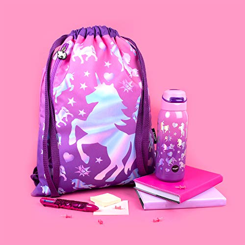 Fringoo Kids Drawstring Bag Unicorn Ombre Perfect School Bag P