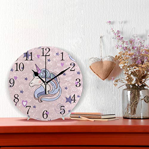 Unicorn Wall Clock Pink 