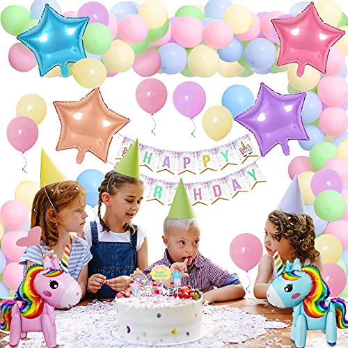 Happy Birthday Unicorn Party Decorations 