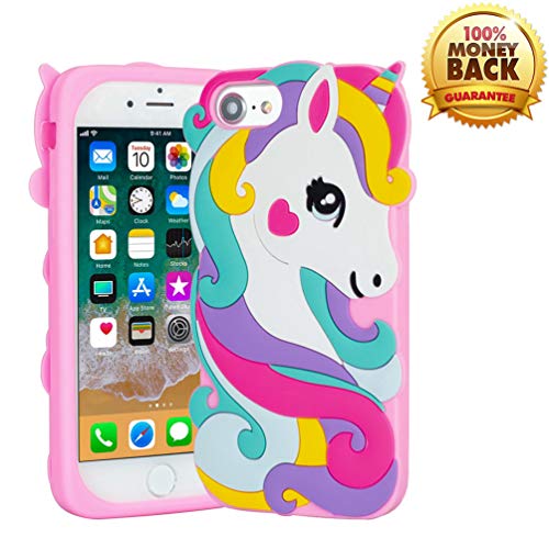 3D Pink Unicorn Case for iPhone 6 6S 7 8 (4.7 3D Pink Unicorn Case for iPhone 6 6S 7 8 (4.7