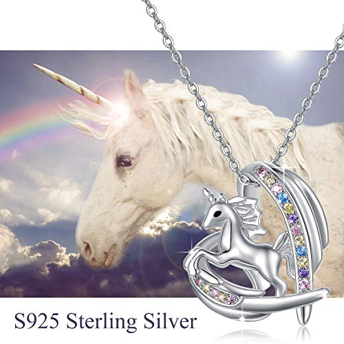 Sterling Silver Unicorn Pendant Necklace 