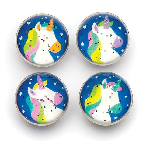 Rainbow Unicorn Glitter Jet Bouncy Balls (Pack of 8)
