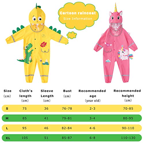 Unicorn Design Waterproof Puddle Suit For Girls 