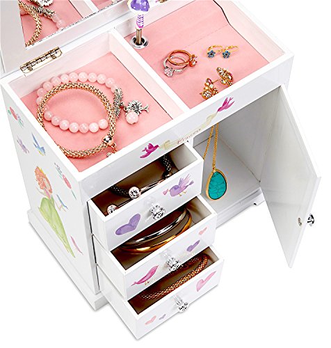 Jewellery box for girls unicorn princess design 