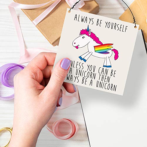unicorn birthday card reusuable sign