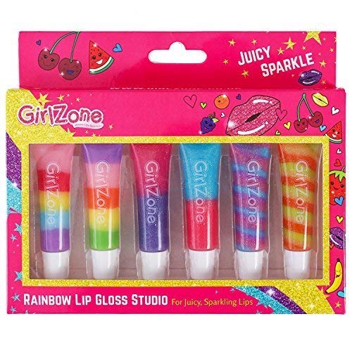 GirlZone | Rainbow Fruity Lip Gloss Set For Girls | Gift For Girls