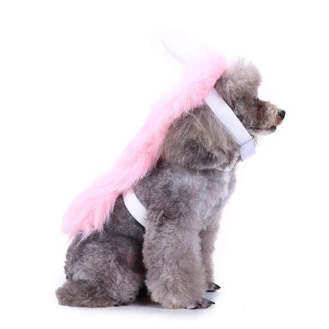 Pink Unicorn Dog Costume with Hood and Horn