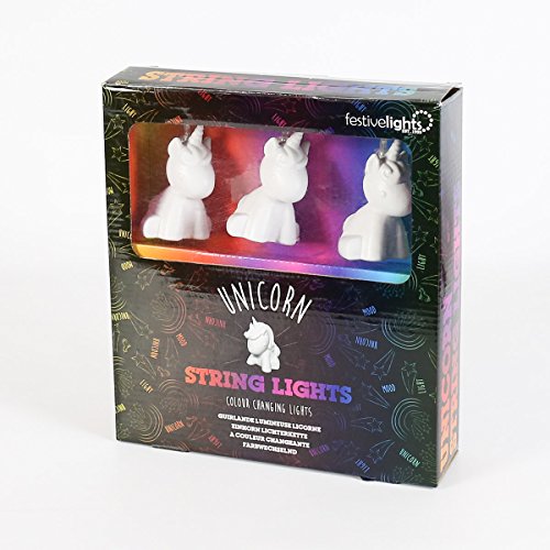 Unicorn String Lights - Colour Changing LEDs - Battery Operated - 1.7m by Festive Lights