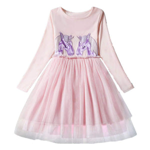unicorn tutu dress for girls Pastel pink 