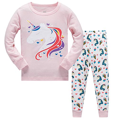 Long Sleeved Unicorn Pyjamas Girls