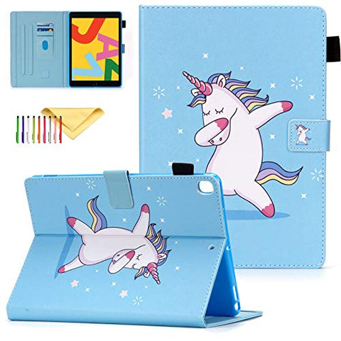 Dabbing Unicorn New iPad 8th Generation Case 2020 | Blue