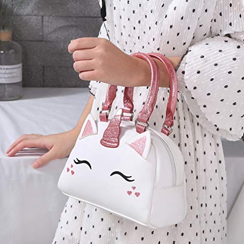 Girls Unicorn Handbag Pink & White