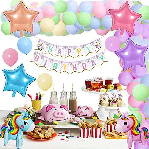Unicorn Birthday Decoration Kit | Balloons 