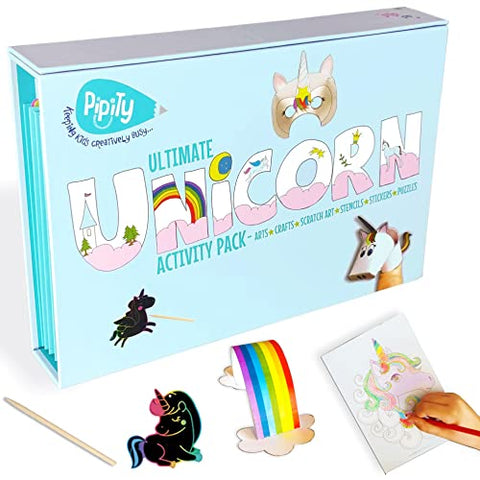 jackinthebox Unicorn Gifts | 6-in-1 Premium Craft Kit for Girls Aged 5 6 7 8 9 10 Years