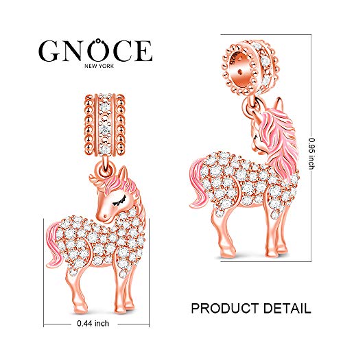 Sparkling Unicorn Rose Gold Charm 