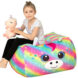 Rainbow Unicorn Bean Bag Cover | Gaming Chair | 61 x 61 CM | Cover