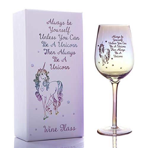 Unicorn Quote Engraved Wine Glass | Gift Box 