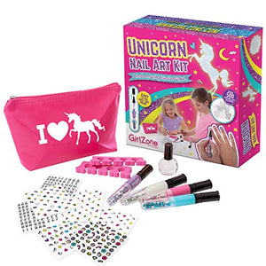 GirlZone: Unicorn Nail Art Kit 16 Piece Set | Great Gift For Girls 