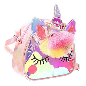 Girls Holographic Unicorn Handbag | Cute Small Crossbody Bag 