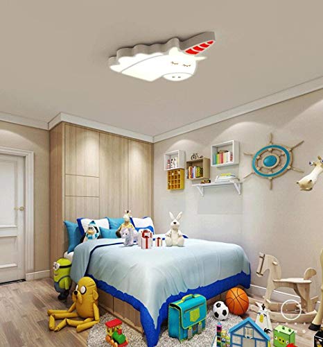 Led Creative Unicorn Modern Ceiling Chandelier, for Bedroom Children's Room Home Mounted Ceiling lamp-Pink - Warm Light No RC_520x420mm_Warm Light No RC