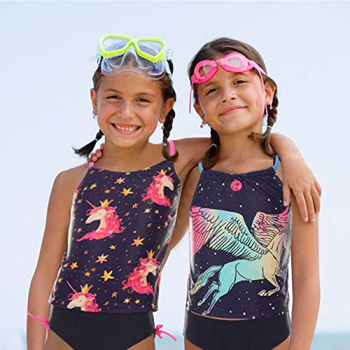 Kids unicorn tankini swimming costumes